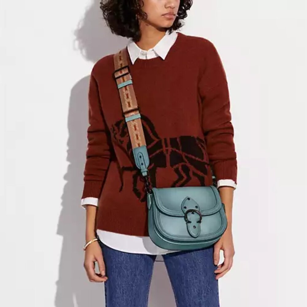 Coach Beat Saddle Bag color Sage/Pewter
